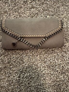 Stella McCartney Falabella Flap Gray Continental Wallet